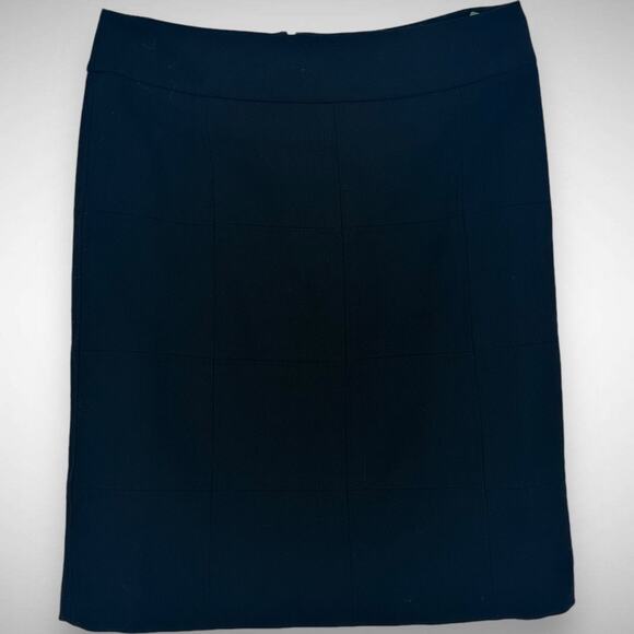 Tory Burch Women's 6 Abbigail Wool Pencil Skirt Solid Black Classic Minimalist - Picture 2 of 11